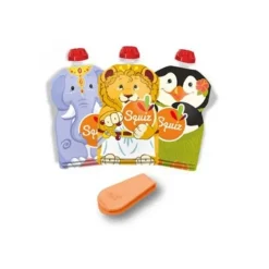 Squiz - Conjunto de 3 Bolsas de Alimentação Reutilizáveis