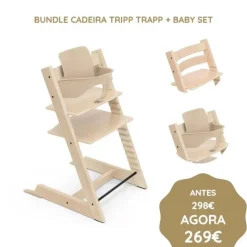 Stokke Bundle Cadeira Tripp Trapp + Baby Set - Natural