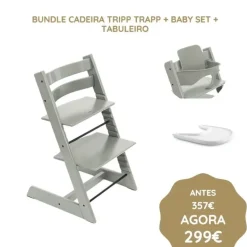 Stokke Bundle Cadeira Tripp Trapp + Baby Set + Tabuleiro - Glacier Green