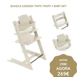 Stokke Bundle Cadeira Tripp Trapp + Baby Set - Vanilla White