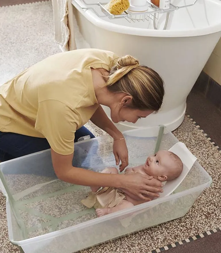 Stokke Flexi Bath Bundle Banheira XL - Transparente & Azul