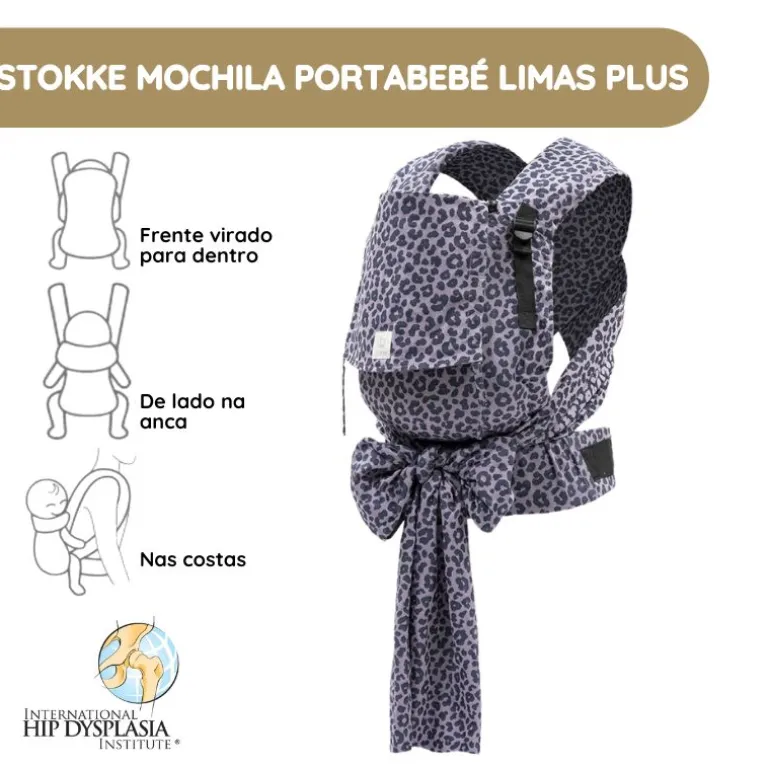 Stokke Mochila Portabebé Limas Plus - Leopard Lilac