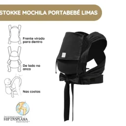 Stokke Mochila Portabebé Limas - Black