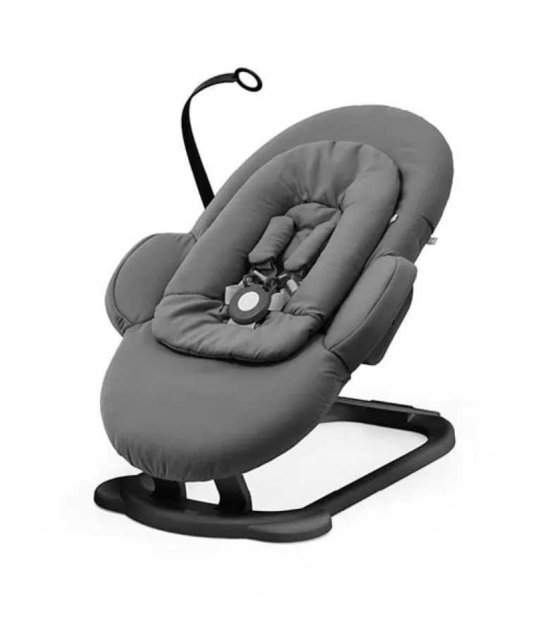 Stokke Steps Espreguiçadeira - Herringbone Grey / Black Chassis