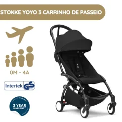 Stokke YOYO 3 Carrinho de Bebé - Black + Color Pack - Black