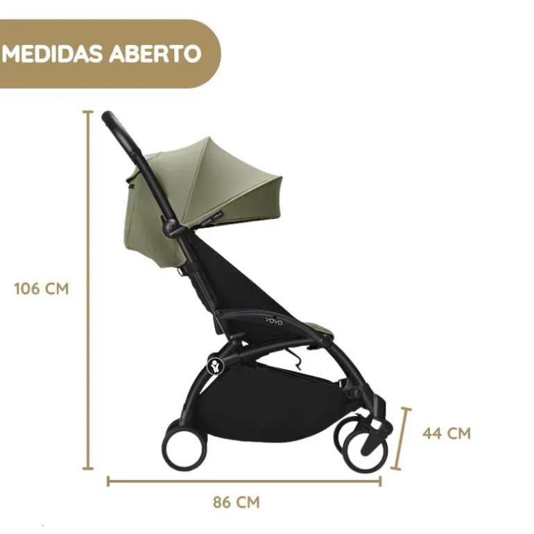Stokke YOYO 3 Carrinho de Bebé - Black + Color Pack - Ginger