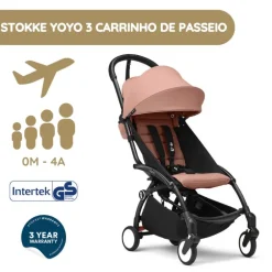 Stokke YOYO 3 Carrinho de Bebé - Black + Color Pack - Ginger