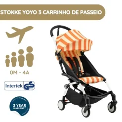 Stokke YOYO 3 Carrinho de Bebé - White + Color Pack Capri