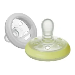 Tommee Tippee 2 Chupetas Forma de Peito - Night Time 6-18m