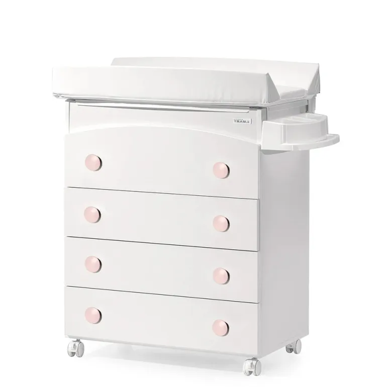 Trama Cómoda-Banheira Ecobow Branca com Rosa