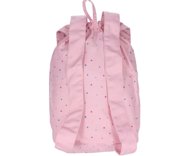 Tutete Mochila Grande em Tecido - Dots Pink