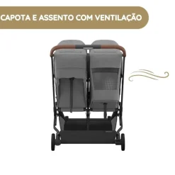 UPPAbaby Minu Duo Carrinho de Gémeos - Greyson