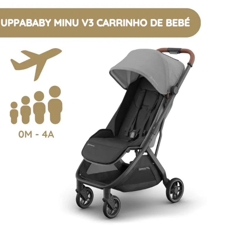 UPPAbaby Minu V3 Carrinho de Bebé - Greyson