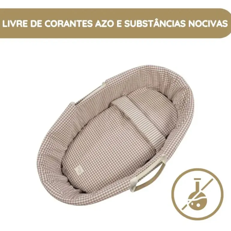 Walking Mum Conjunto de Alcofa Praliné Vichy/Rayas TOG 2,5 - Moka