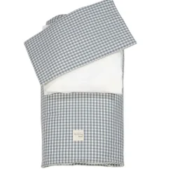 Walking Mum Conjunto de Cama 120x60 cm Praliné Vichy/Rayas TOG 2,5 - Matcha