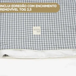 Walking Mum Conjunto de Cama 120x60 cm Praliné Vichy/Rayas TOG 2,5 - Matcha