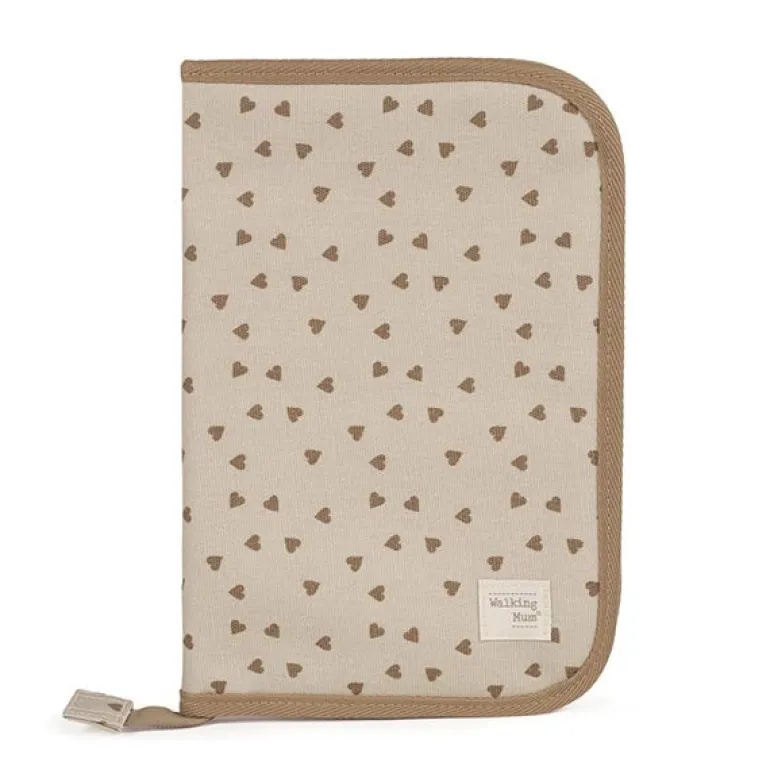 Walking Mum Livro de Nascimento Poppy Hearts - Canela