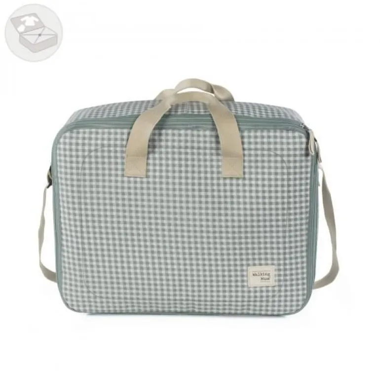 Walking Mum Mala de Maternidade I Love Vichy - Verde