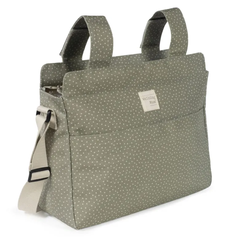 Walking Mum Mala de Passeio Poppy Dots - Musgo