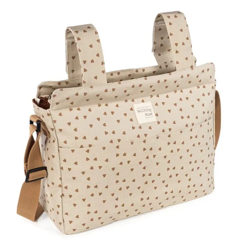 Walking Mum Mala de Passeio Poppy Hearts - Canela
