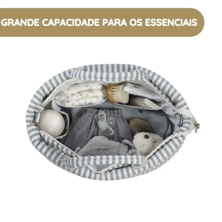 Walking Mum Mala de Passeio Praliné Rayas - Matcha