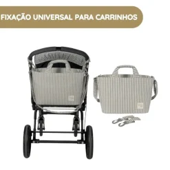Walking Mum Mala de Passeio Praliné Rayas - Matcha