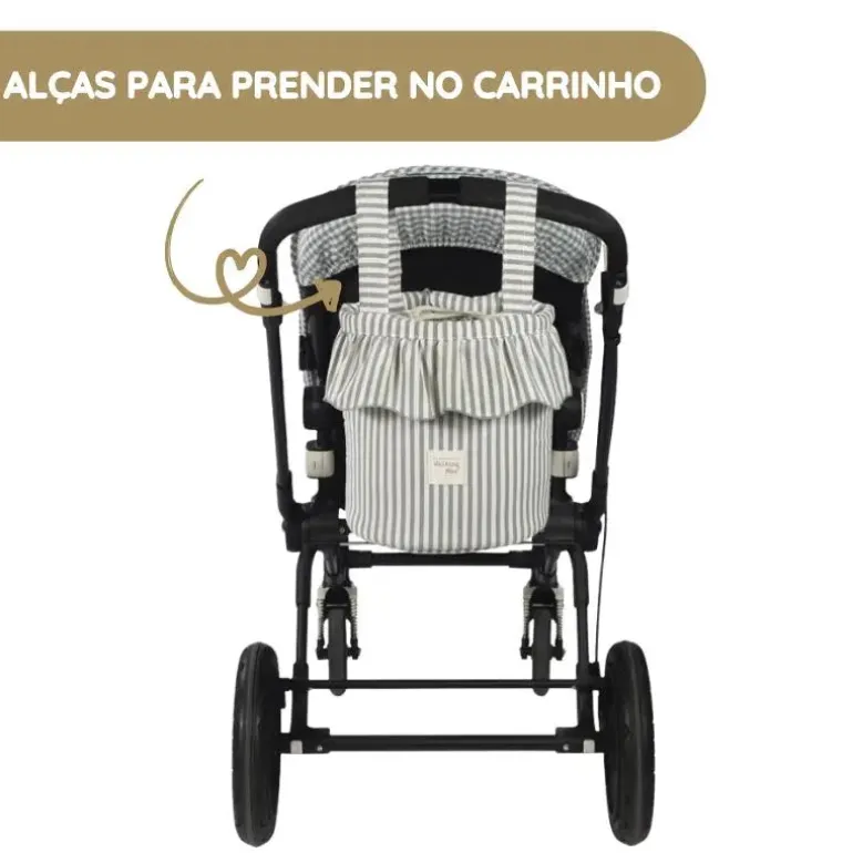 Walking Mum Mala Organizadora Bucket Praliné Rayas - Matcha