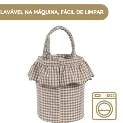 Walking Mum Mala Organizadora Bucket Praliné Vichy - Moka