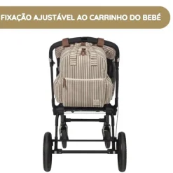 Walking Mum Mochila Praliné Rayas - Moka