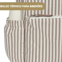 Walking Mum Mochila Praliné Rayas - Moka