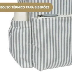Walking Mum Mochila Praliné Rayas - Matcha