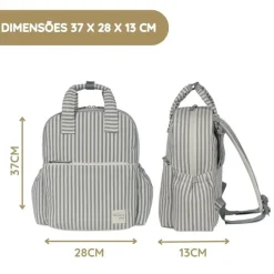 Walking Mum Mochila Praliné Rayas - Matcha