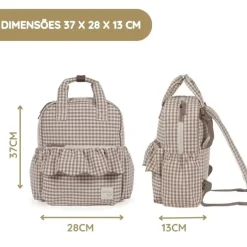 Walking Mum Mochila Praliné Vichy - Moka