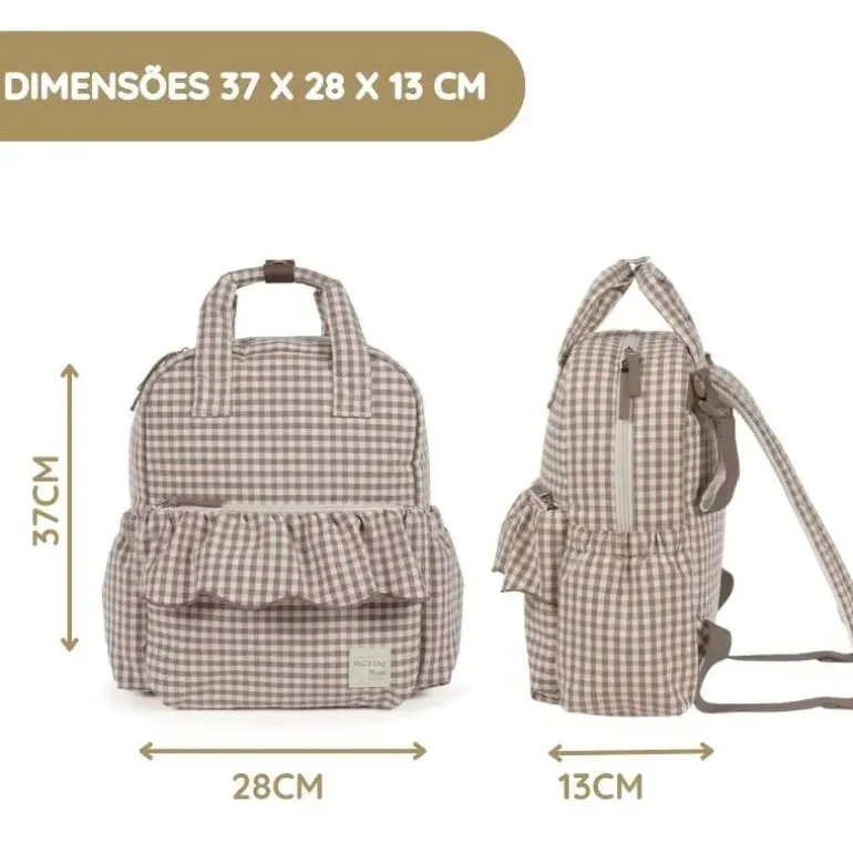 Walking Mum Mochila Praliné Vichy - Moka