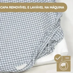 Walking Mum Muda Fraldas em Espuma com Forra Praliné Vichy - Matcha