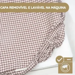 Walking Mum Muda Fraldas em Espuma com Forra Praliné Vichy - Moka