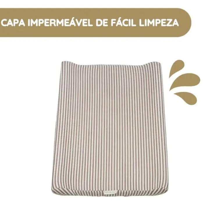 Walking Mum Muda Fraldas em Espuma com Forra Praliné Rayas - Moka