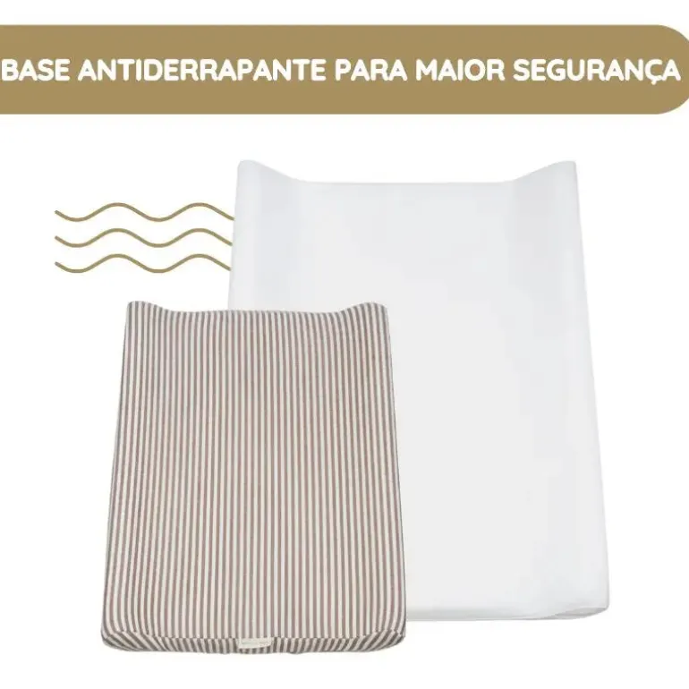 Walking Mum Muda Fraldas em Espuma com Forra Praliné Rayas - Moka