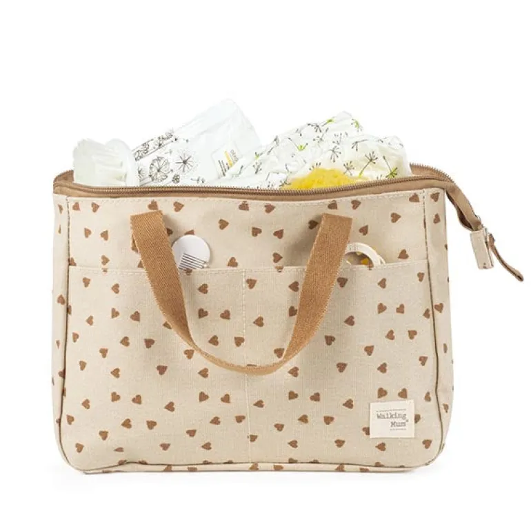 Walking Mum Necessaire Poppy Hearts - Canela