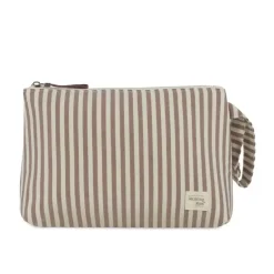 Walking Mum Necessaire Praliné Rayas - Moka
