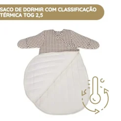 Walking Mum Saco de Dormir Praliné Vichy/Rayas TOG 2,5 - Moka