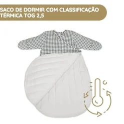 Walking Mum Saco de Dormir Praliné Vichy/Rayas TOG 2,5 - Matcha