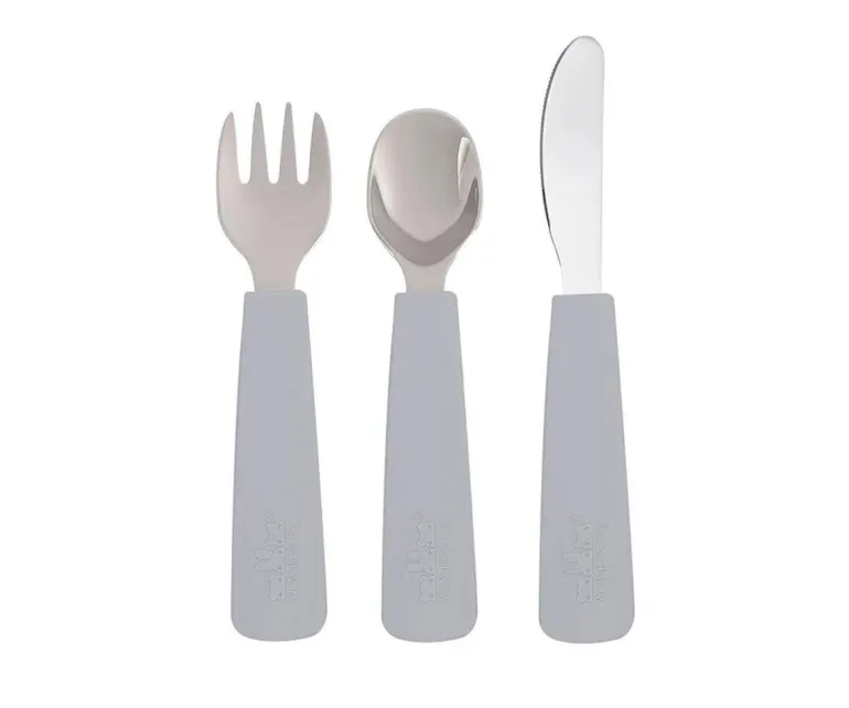 We Might Be Tiny Conjunto 3 talheres Feedie - Gris