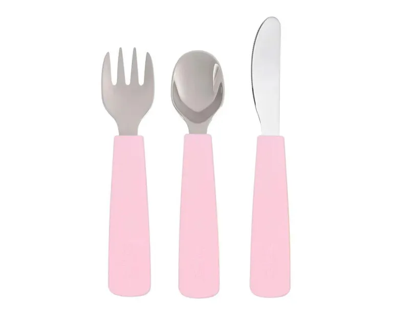 We Might Be Tiny Conjunto 3 talheres Feedie - Rosa Empolvado
