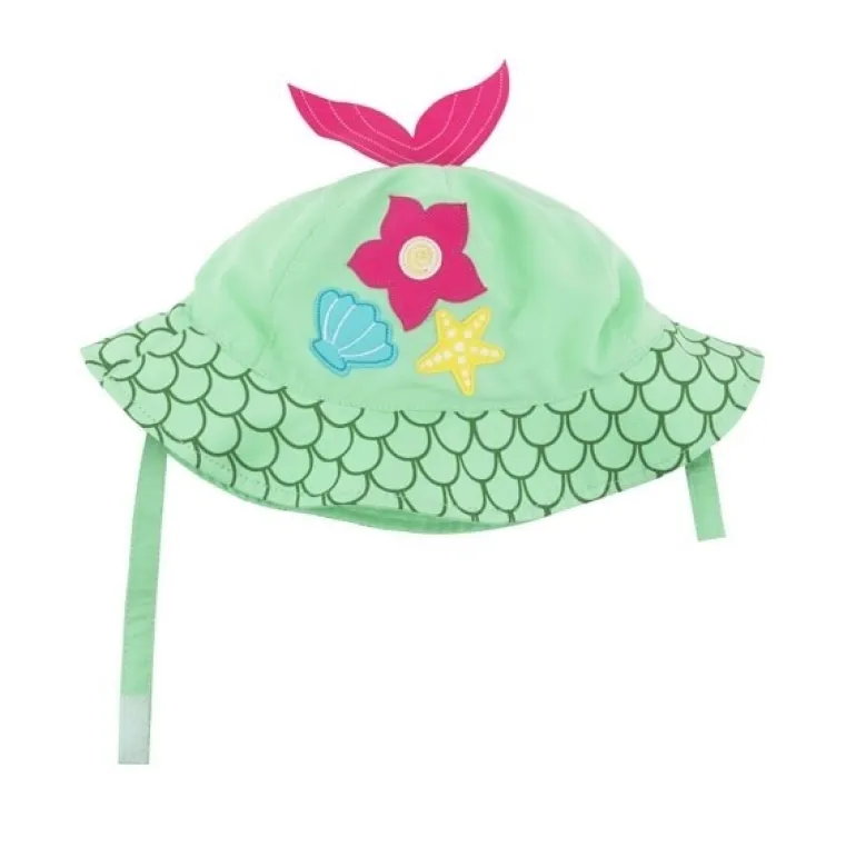 ZooCchini - Chapéu com UPF 50 6-12 meses - Sereia