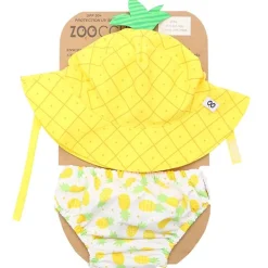 ZooCchini - Conjunto de Banho Chapéu e Cueca 12-24 meses - Ananás
