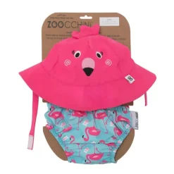 ZooCchini - Conjunto de Banho Chapéu e Cueca 12-24 meses - Flamingo