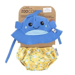 ZooCchini - Conjunto de Banho Chapéu e Cueca 3-6 meses - Baleia