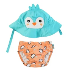 ZooCchini - Conjunto de Banho Chapéu e Cueca 12-24 meses - Pinguim