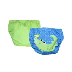 ZooCchini - Conjunto de 2 cuecas de Banho 6-12 meses - Crocodilo